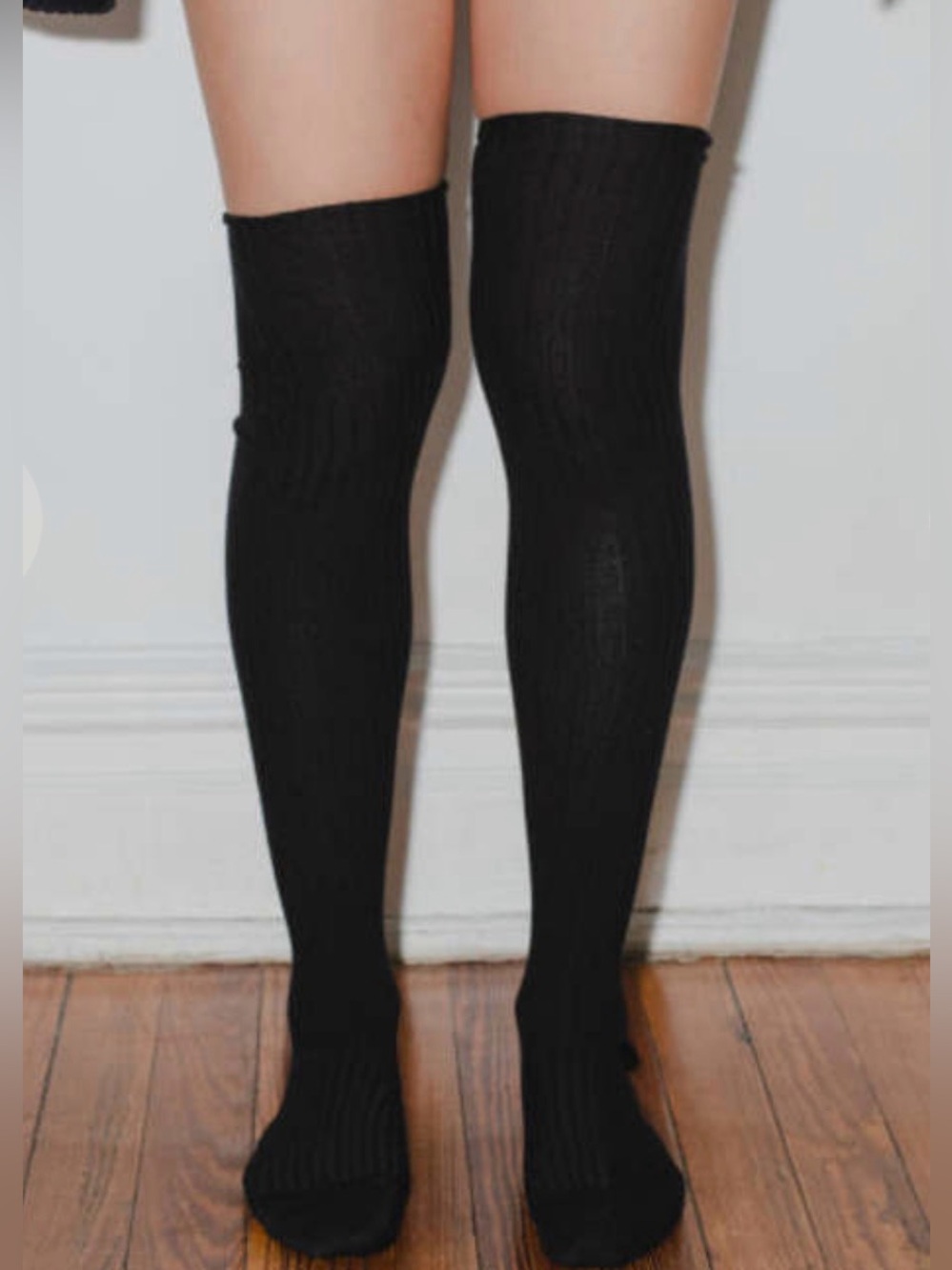 Black over knee socks